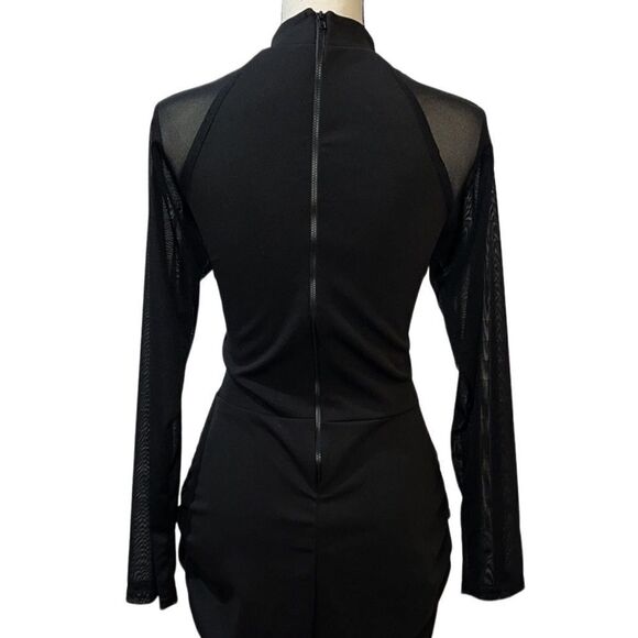 Ashley Stewart Mesh Paneled Bodycon Dress - Picture 9 of 12